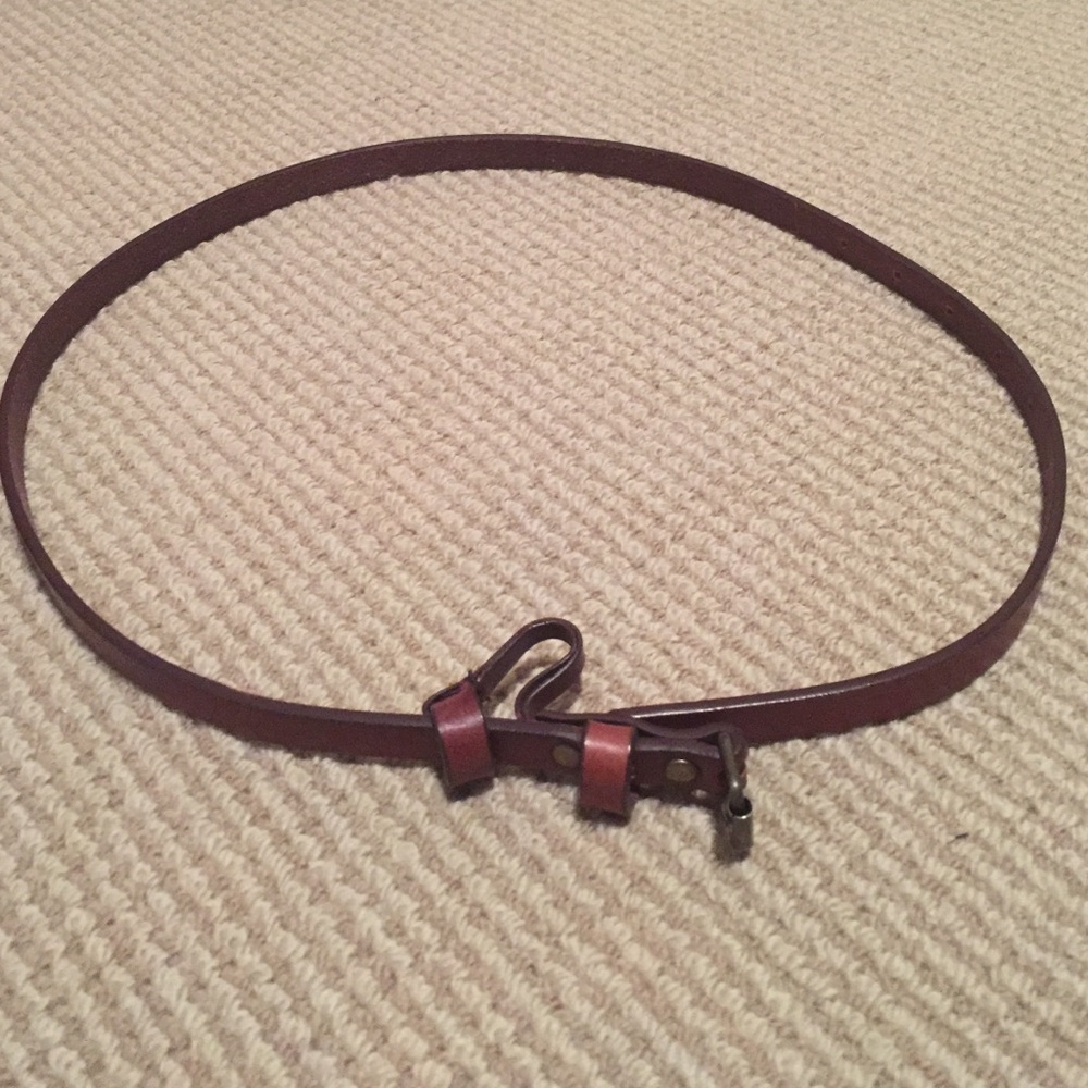 Brown leather belt